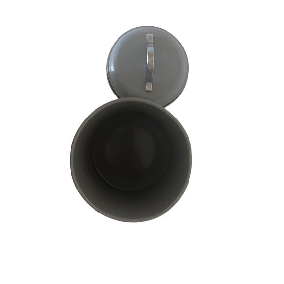 Gray Metal Coffee Storage Canister With Lid & Handle - Picture 7 of 8